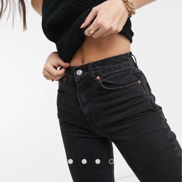 ASOS high rise stretch 'slim' straight leg jeans - Picture 4 of 9